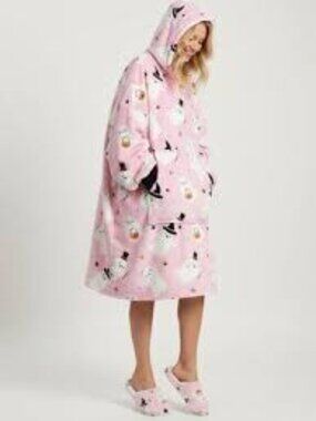 NWT Cupcakes & Cashmere Oversized Halloween Robe and Slipper Set